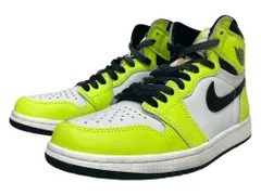 NIKE (ナイキ) Air Jordan 1 High OG Volt Visionaire エアジョーダン ボルト ヴィジョネア ハイカットスニーカー  555088-702 24.5cm US6.5 ホワイト×イエロー レディース/043