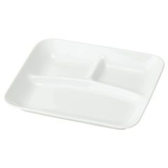 TAMAKI ランチプレート 軽量 ホワイト レクタン 直径24×奥行20×高さ3cm 電子レンジ・食洗機対応 日本製 軽量 T-760338