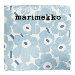 マリメッコ marimekko ペーパーナプキン 紙ナプキン ランチサイズ ihr 20枚 552749 ミニ ウニッコ MINI UNIKKO light blue ホワイト+ライトブルー系 北欧