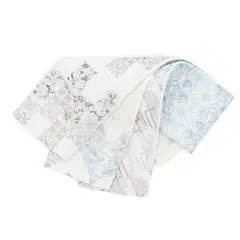 新品　シルクオーガンジーレース半幅帯　白水色系