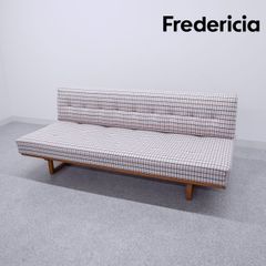 【展示品】Fredericia フレデリシア model.4312 モデル 3人掛け ソファ デイベッド ファブリック ホワイト チェック ボーエ・モーエンセン