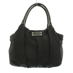 ケイトスペード KATE SPADE ハンドバッグ トートバッグ ナイロン エナメル ロゴ 黒 ブラック /BB