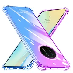 【特価セール】グラデーション 黄ばみなし 全面保護 レンズ保護 軽・薄 傷防止 耐衝撃 滑り防止 ケース ケース レッドミー ソフト ノート TPU 透明 9T 9T スマホケース クリア 5G パープル+ブルー Note SJ76.137 Redmi