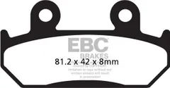EBCブレーキ USA製 ダブルHシリーズ シンタリング ブレーキパッド フロント左側用 | FA121HH