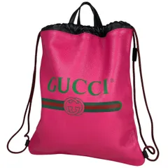 超軽量確定GUCCIドローストリングキャンバスナップサックトリコロール