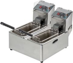 電気フライヤー 業務用 二槽式 4L