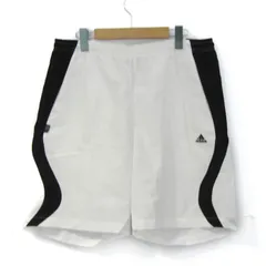 アディダス ショートパンツ ハーフパンツ クライマ365 スポーツウエア ボトムス 黒 白 メンズ Mサイズ ホワイト×ブラック adidas 【中古】