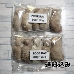 爬虫類のエサ　国産冷凍ラット　ホッパー　30〜39g 10匹　個包装
