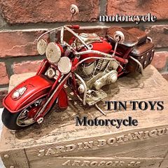 ブリキのおもちゃ《motorcycle》バイク　レッド