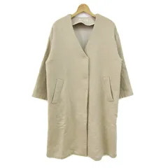 キャサリンロス ロングコート ノーカラーコート アウター レディース Mサイズ ベージュ KATHARINE ROSS 【中古】のサムネイル