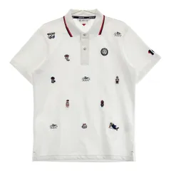 サイズ：M AND PER SE アンパスィ 2022年 半袖ポロシャツ 刺繍総柄 ホワイト系 [240101485542] ゴルフウェア メンズ ストスト