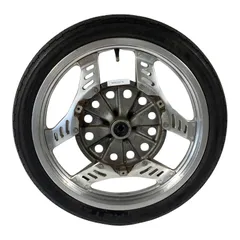 CBX550F前後ホイールセットレストアベー、CBX400F CJ Performance 【 CBX400F フロント リア ホイールセット 白