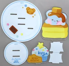 【中古】アクリルスタンド・アクリルパネル KOYA(アールエム) ティーパーティーアクリルスタンド 「BT21 minini ハピネス缶バッジ Sweetie」 A賞