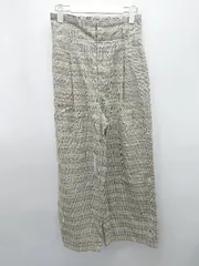 ◇ ⊂ JOURNAL STANDARD relume ハイウエスト ワイド パンツ サイズ38 グレー ブラウン系 マルチ レディース P  【1409090033940】