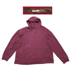 古着　NOVA無地パーカースウェットワインレッド swh0825