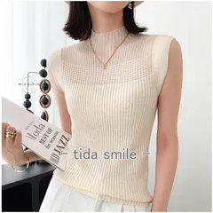 tシャツ カットソー ニット サマー ノースリーブ 5TYPE レース切り替え チュール切り替え 無地 ボーダー 丸首 Vネック フレンチスリーブ レディース 半袖 アイス