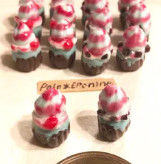 【ミニチュア】ミント＆ベリーのカップケーキセット