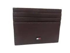 ■極美品■ TOMMY HILFIGER トミーヒルフィガー レザー カード入れ 名刺入れ カードケース パスケース ブラウン系 DK3578のサムネイル