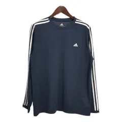 adidas アディダス 長袖Ｔシャツ スポーツ ネイビー (メンズ XL) 中古 古着 T3911