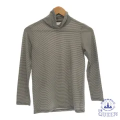 【訳アリ】 UNIQLO ユニクロ トップス カットソー ボーダー おしゃれ ピッタリ 長袖 レディース ホワイト ブラック 150 901-10839 送料無料 古着