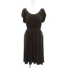 セオリー Theory ワンピース カットソー フレンチスリーブ ひざ丈 0 S ダークブラウン /AE