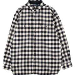 古着 ラルフローレン Ralph Lauren POLO by Ralph Lauren チェック柄 長袖 フランネルシャツ メンズXL/eaa358464