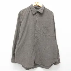 XL/古着 長袖 シャツ メンズ コーデュロイ 大きいサイズ ロング丈 コットン 茶系 ブラウン 25mar29 中古 トップス