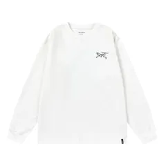 【本日限定特価】Arc'teryx メンズ＆レディース ロングスリーブ Tシャツ ロゴプリント ブラック/ホワイト XS-L [本日特価|新品未使用品]