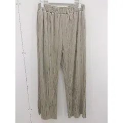 ◇ LOWRYS FARM ベロア調 ウエストゴム プリーツ パンツ サイズ F ベージュ系 レディース  【中古】 【1203090001837】