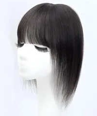 【人気商品】ポイントウィッグ 前髪 かつら つむじ 部分ウィッグ女性 人毛ウィッグ ウィッグ人毛 色：自然黒茶色 前髪ウィッグ 白髪隠し 部分ウィッグ人毛 長さ：25㎝（中大面積8*12㎝）クリップ3個 ヘアピース 部分ウィッグ RENLIGUOJI母親にプレ