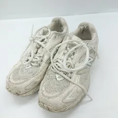 ◇ Θ New Balance ニューバランス ブランドロゴ入り ローカットスニーカー サイズ24.5 ベージュ系 メンズ E  【1412090040535】