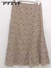 ◇ NATURAL BEAUTY BASIC ナチュラルビューティーベーシック レース ロング フレア スカート サイズM ベージュ系 レディース 【中古】 【1104210009996】