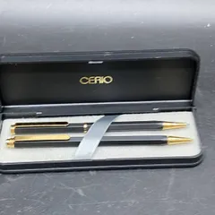 Y296 Cerio セリオ ボールペン シャープペンシルセット ケース付属 筆記未確認 ブラック黒
