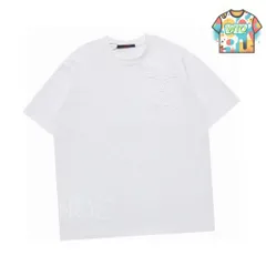 【今日WTO】Louis Vuitton 25SS 胸元レリーフアルファベット 丸首 T-NR31