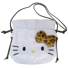 【メール便】ハローキティ ショルダーバッグ 巾着ショルダー ヒョウ柄シリーズ ブラウン サンリオ ケイカンパニー 斜め掛けかばん ポシェット 肩掛け キャラクター グッズ 