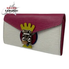 美品 LOUIS VUITTON ルイヴィトン エピ ポルトフォイユサラ トライバルマスク ホワイト ピンク レザー M60792 長財布 札入れ レディース 400444 【中古】【中古】