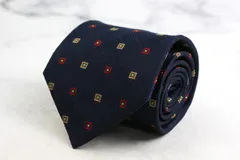 バーバリー ブランド ネクタイ シルク 小紋柄 ホースマーク 高級 PO メンズ ネイビー BURBERRY 【中古】