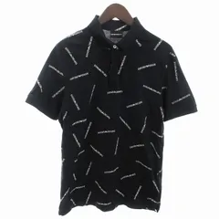 エンポリオアルマーニ EMPORIO ARMANI ポロシャツ 半袖 ロゴ プリント 総柄 ブラック 黒 L ■SM3のサムネイル
