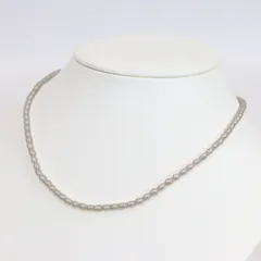 淡水パール ネックレス セミバロック SV クラスプ 約40cm 真珠 アクセサリー レディース 中古 / 11818 HMR
