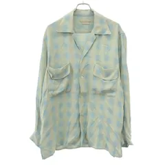 YOKE ヨーク 25SS BLURRED OMBRE PLAID OPEN COLLAR SHIRT チェックシャツ YK25SS0946SH ブルー 2
