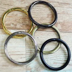 【3個セット】丸カラビナ外径60mm サークルカラビナ/丸カン 5色展開 アクセサリー部品キーリング/キーホルダー srk17【makuzo shop】