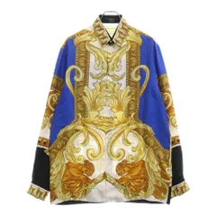 VERSACE (ヴェルサーチ) RENAISSANCE PRINT SILK SHIRT ルネッサンスプリント シルク 長袖シャツ ブルー/ゴールド/ホワイト A84050 1A00950のサムネイル
