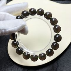 鑑別書付き✨極上光沢 天然シリウス隕石ブレスレット 9.8mm 隕石 