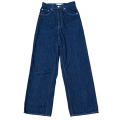 AZUL BY MOUSSY HIGH WAIST DENIM WIDE ２ハイウエストデニムワイド 濃紺 レディースS アズールバイマウジー