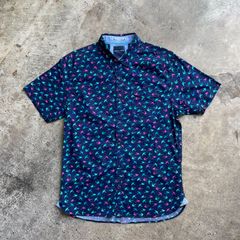 古着 across the pond 総柄シャツ アメカジメンズ レディース ヴィンテージ商品番号056