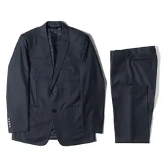 美品 Dior HOMME ディオールオム ウール ツイル 2B テーラードジャケット スラックス パンツ 633C720A3226 セットアップ スーツ 現行モデル ネイビーブルー 50R イタリア製 ビジネス フォーマル オフィス カジュアル 着回しのサムネイル