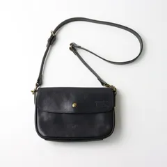 美品 クレドラン CLEDRAN レザーショルダーバッグ /ブラック 斜めがけ クロスボディ フラップ 本革【2400014530346】