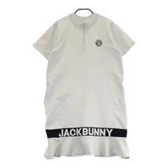 サイズ：2 JACK BUNNY ジャックバニー  ハーフジップ 半袖ワンピース  グレー系 [240101489392] ゴルフウェア レディース ストスト サイズ：2 JACK BUNNY ジャックバニー ハーフジップ 半袖