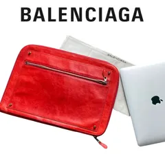 バレンシアガ BALENCIAGA クラッチバッグ 赤 本革 2025年最新】バレンシアガ バッグ 赤の人気アイテム - メルカリ