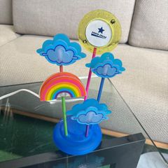 ☁️🌈光るフォトフレーム 虹 雲 星 コンセントタイプ インテリア照明　カワイイ